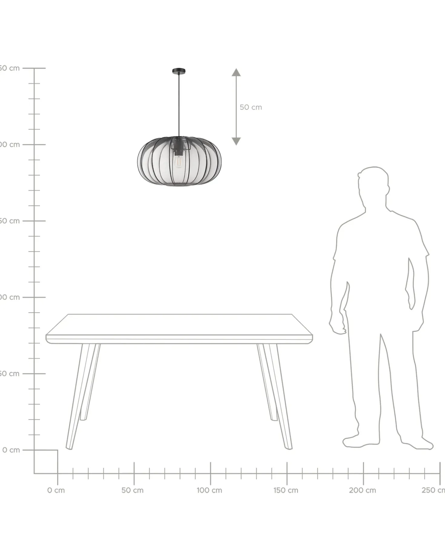 Lampadario TOCUYO Nero