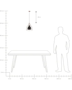 Lampadario TRESA Metallo Nero