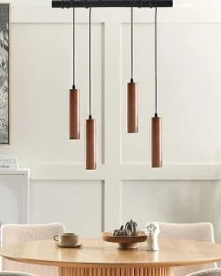 Lampadario TUTAKI Legno di quercia Nero