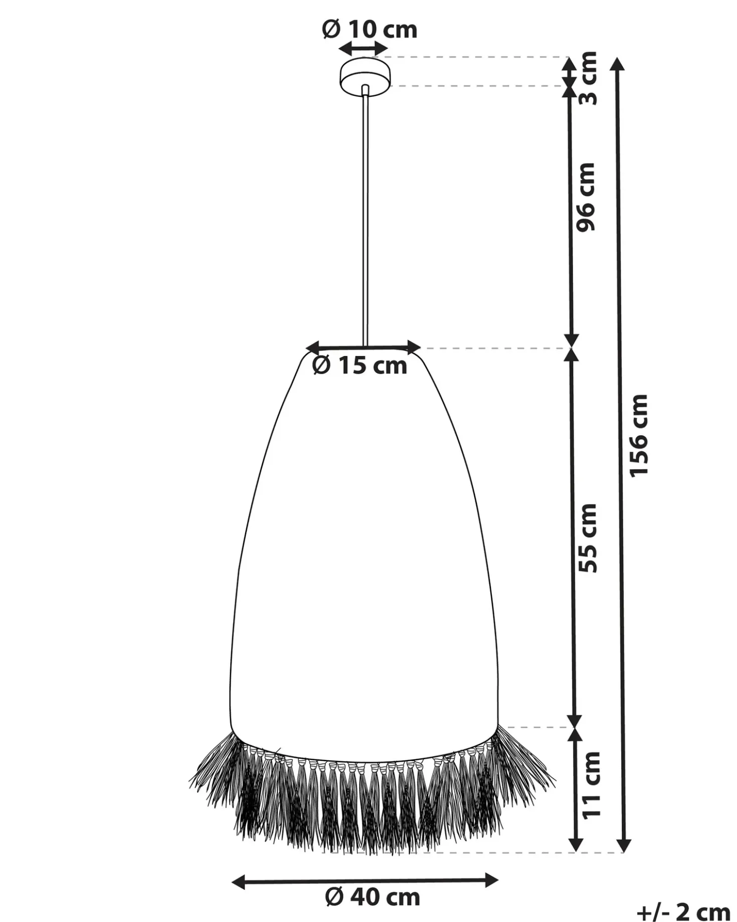 Lampadario TUTONG Vimini Naturale
