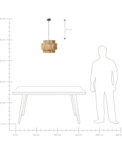 Lampadario WOKIRO Corda di carta Naturale