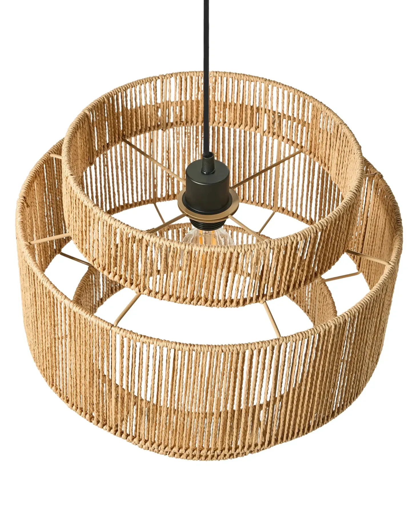 Lampadario WOKIRO Corda di carta Naturale