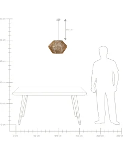 Lampadario YAMBOU Corda di carta Naturale