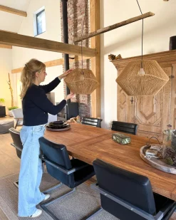 Lampadario YAMBOU Corda di carta Naturale