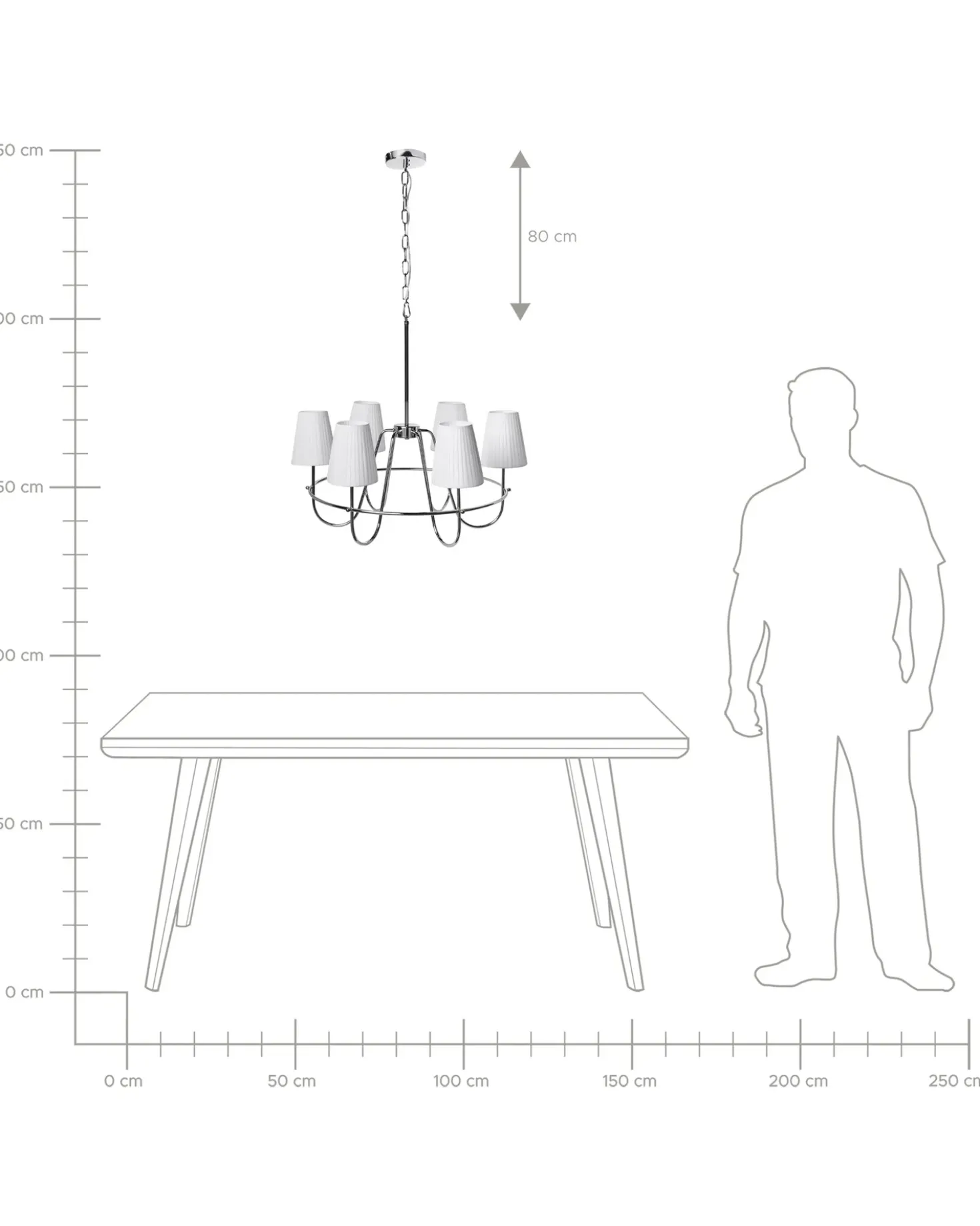 Lampadario YAMETHIN Metallo Argento