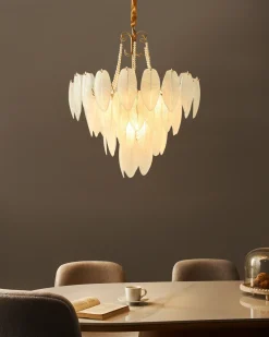 Lampadario YAUCA Vetro Ottone