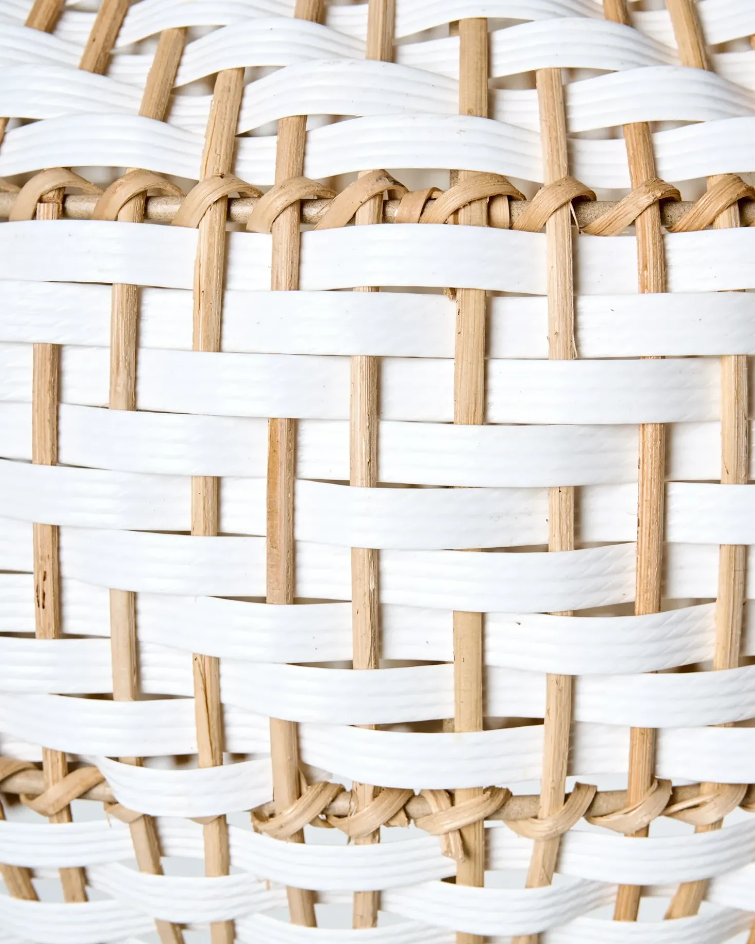 Lampadario YAUCO Rattan Bianco