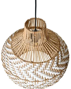Lampadario YAUCO Rattan Bianco