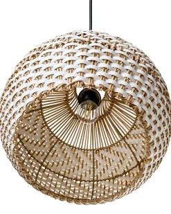 Lampadario YAUCO Rattan Bianco