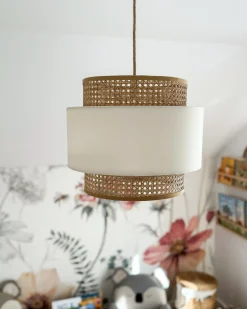 Lampadario YUMURI Rattan Beige chiaro