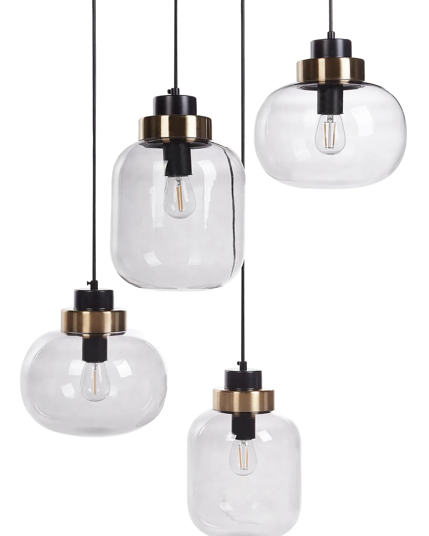 Lampadario ZAYANDE Vetro Grigio chiaro
