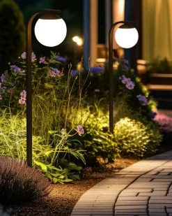 Lampione da giardino KULSI Nero