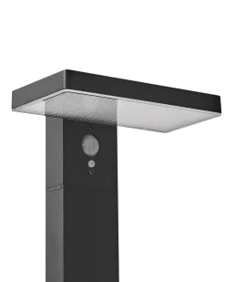 Lampione solare da giardino a LED POPLAR con sensore di movimento Nero
