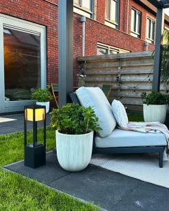 Lampione solare da giardino a LED LOON Nero
