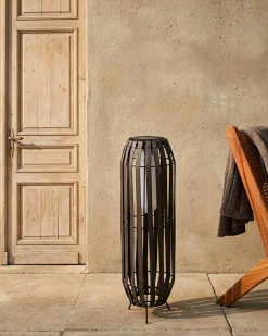 Lanterna a energia solare MUZIZI 69 cm Marrone scuro