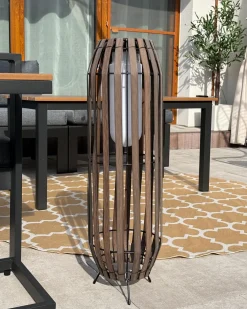 Lanterna a energia solare MUZIZI 69 cm Marrone scuro