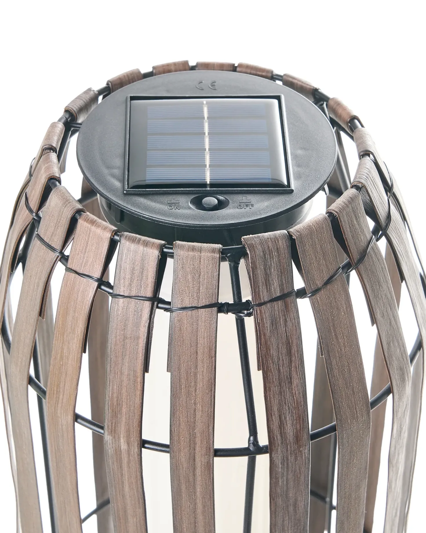 Lanterna a energia solare MUZIZI 69 cm Marrone scuro