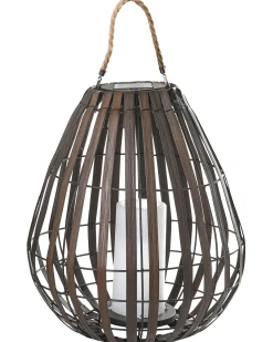 Lanterna a energia solare LUFUPA 61 cm Marrone scuro