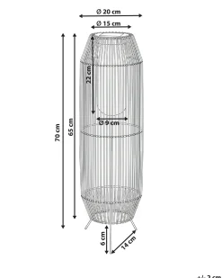 Lanterna a energia solare DONGWE 70 cm Nero