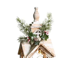 Lanterna a LED SYVANSI Modello natalizio 46 cm Marrone chiaro