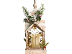 Lanterna a LED SYVANSI Modello natalizio 46 cm Marrone chiaro