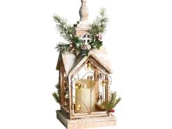 Lanterna a LED SYVANSI Modello natalizio 46 cm Marrone chiaro