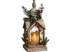 Lanterna a LED SYVANSI Modello natalizio 46 cm Marrone chiaro