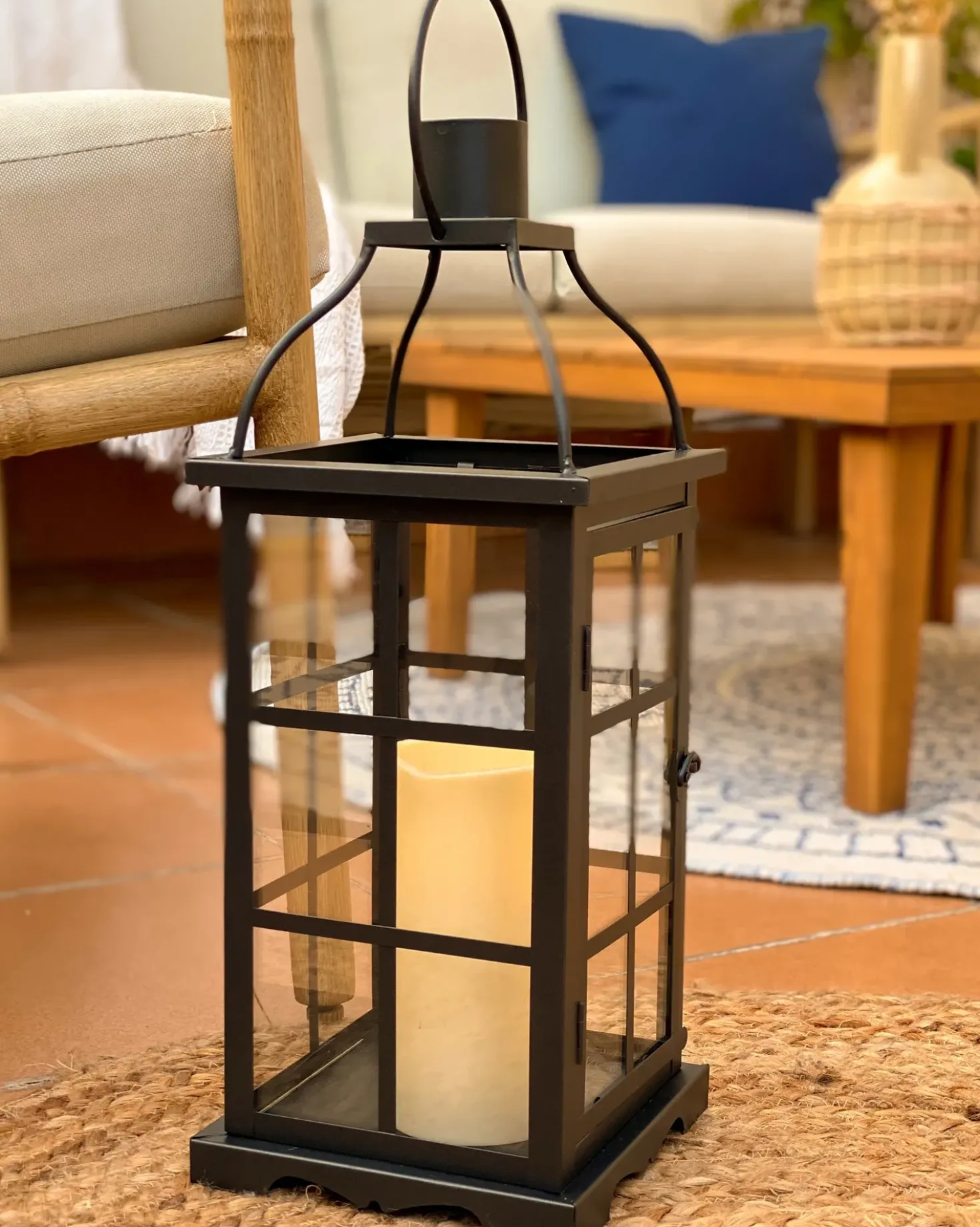 Lanterna CLARA Metallo 42 cm Nero