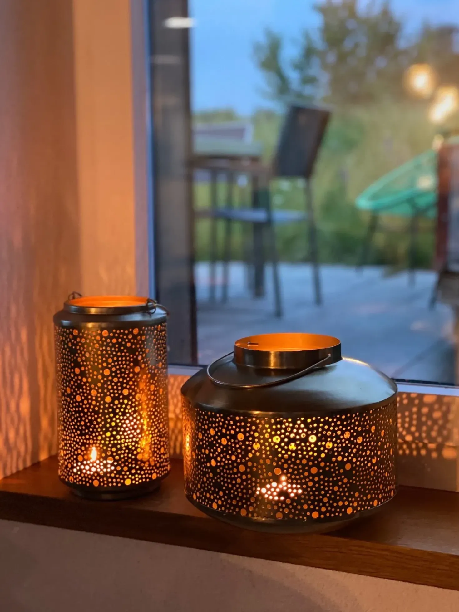 Lanterna CORFU Metallo 25 cm Oro
