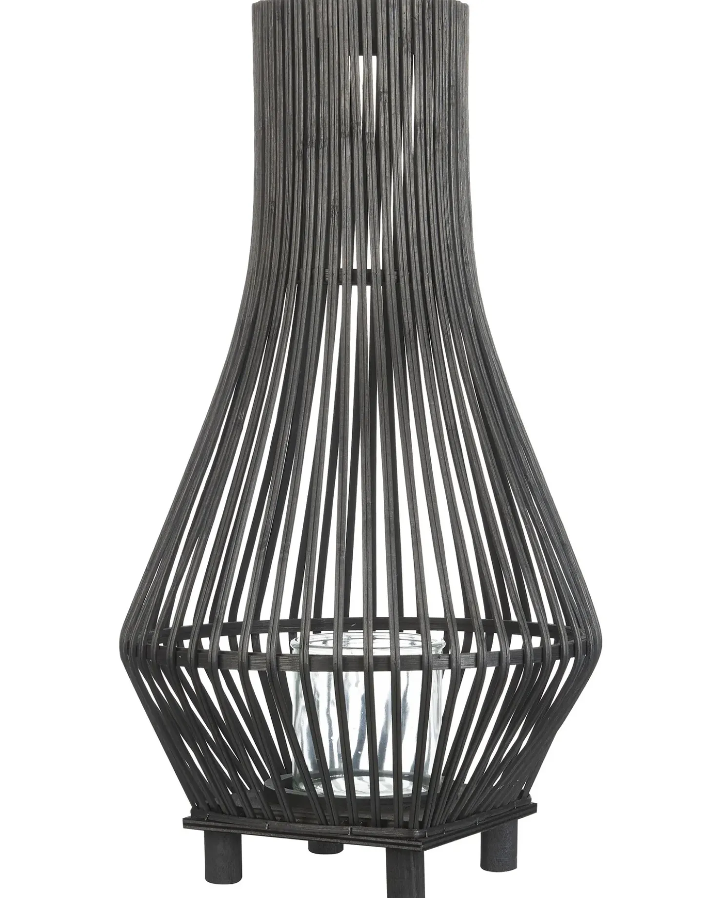 Lanterna LEYTE Bambù 58 cm Nero