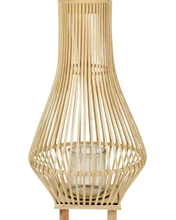 Lanterna LEYTE Legno di salice 58 cm Marrone chiaro