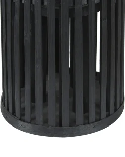 Lanterna LUZON Legno di salice 40 cm Nero