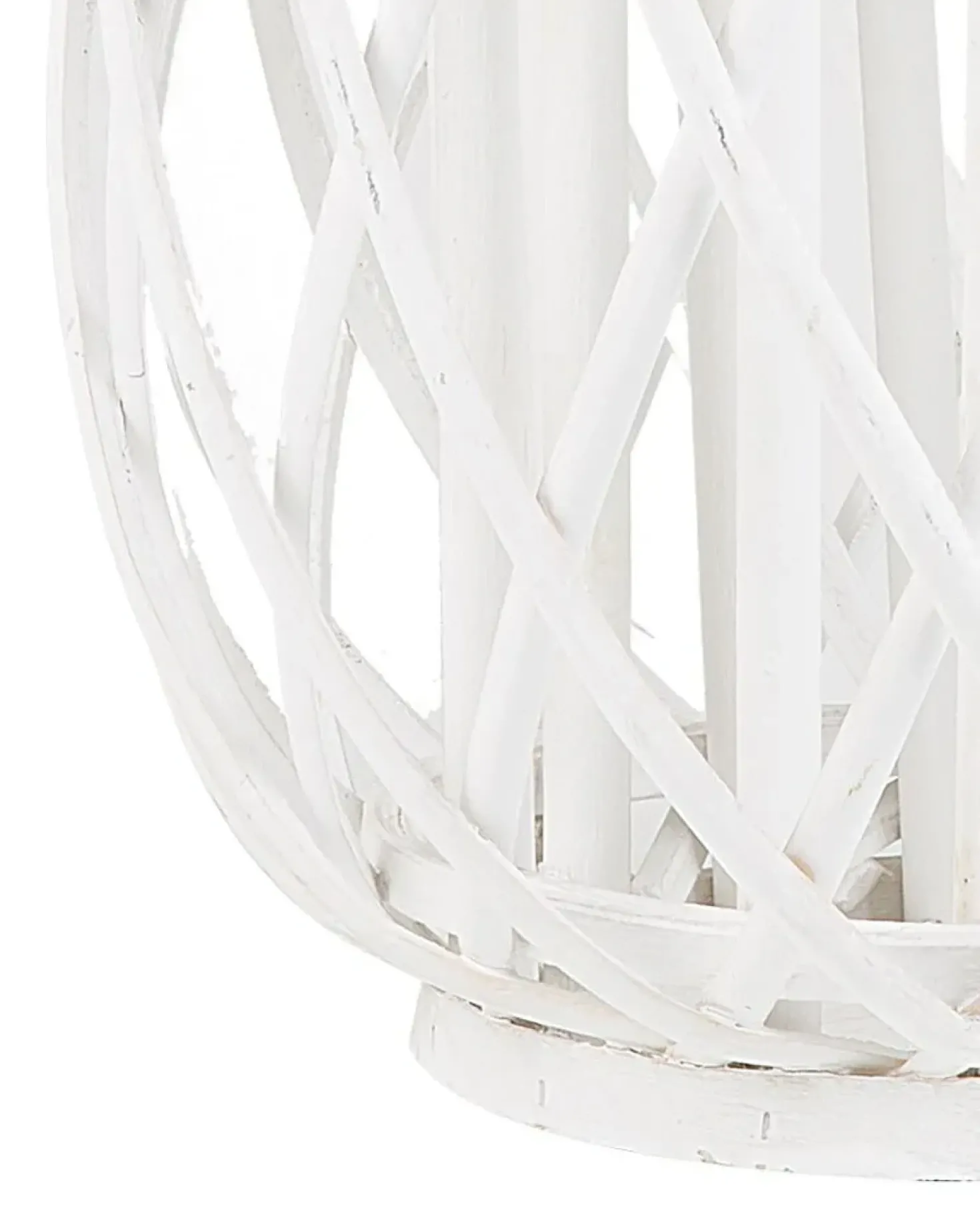 Lanterna MAURITIUS Legno di salice 40 cm Bianco