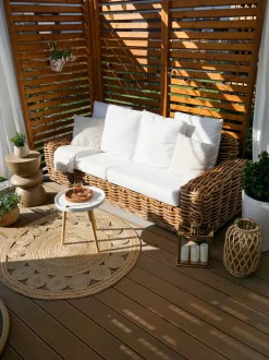 Lanterna MAURITIUS Legno di salice 30 cm Naturale