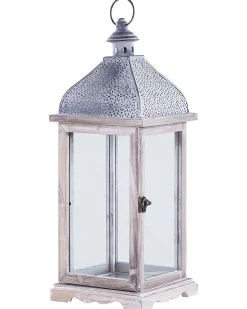 Lanterna SAMAR Legno di pino 47 cm Bianco
