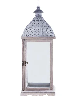 Lanterna SAMAR Legno di pino 47 cm Bianco