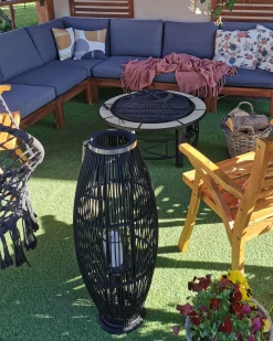 Lanterna TAHITI Bambù 84 cm Nero