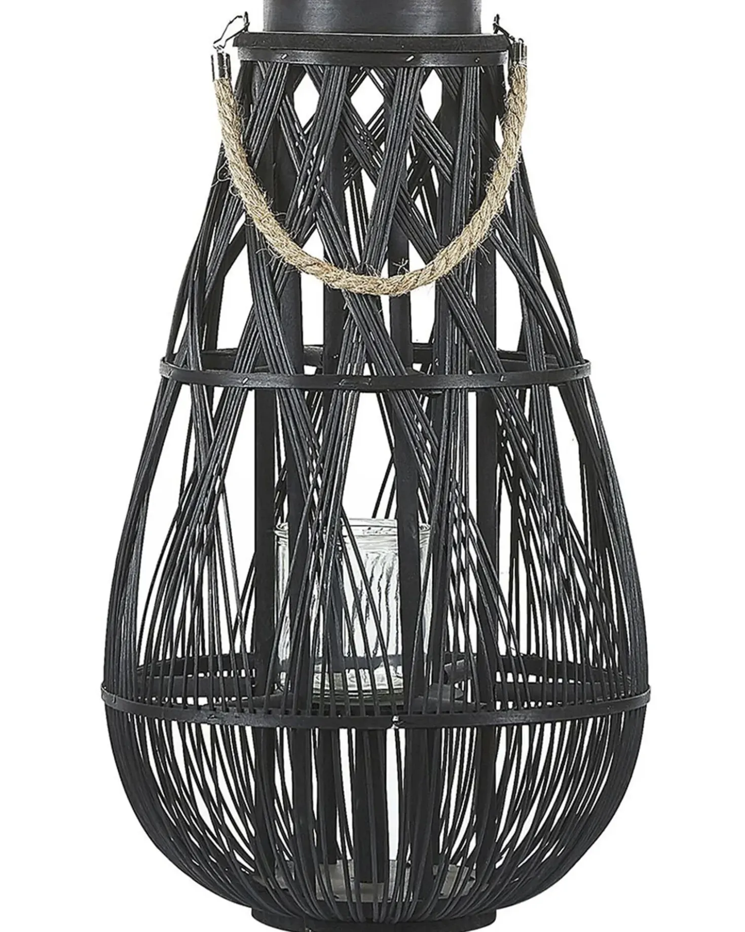 Lanterna TONGA Bambù 56 cm Nero
