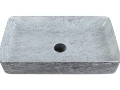 Lavabo da appoggio ARTAJ 61 x 35 cm Ceramica Grigio effetto cemento