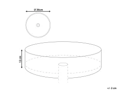 Lavabo da appoggio CALIG ⌀ 36 cm Ceramica Nero/Bianco