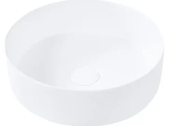 Lavabo da appoggio CALIG ⌀ 36 cm Ceramica Bianco sporco