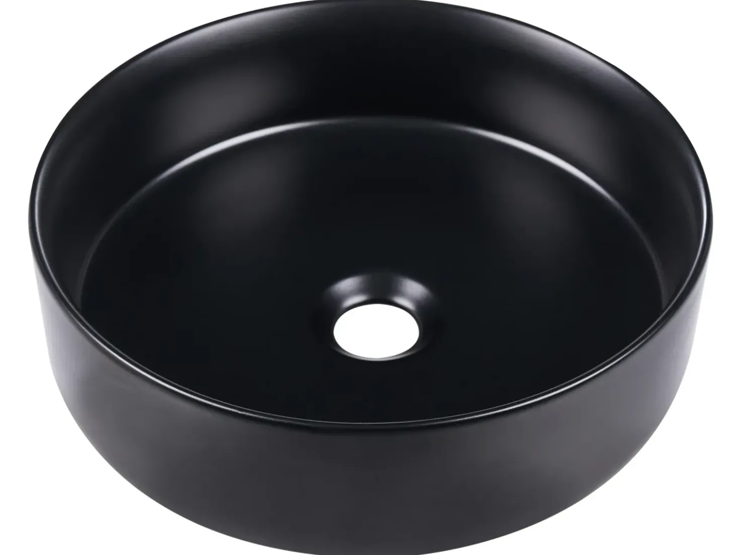 Lavabo da appoggio CALIG ⌀ 36 cm Ceramica Nero