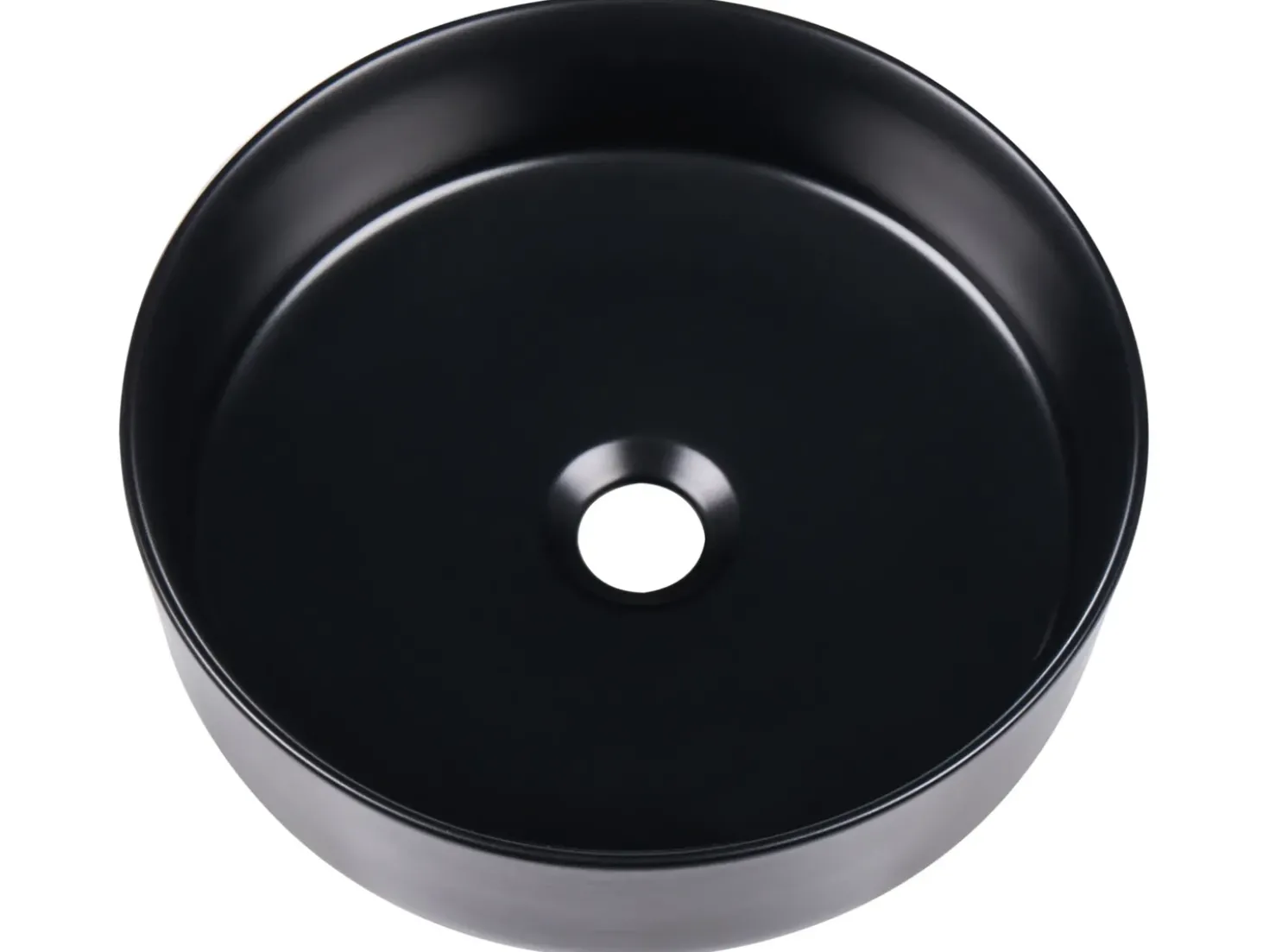 Lavabo da appoggio CALIG ⌀ 36 cm Ceramica Nero