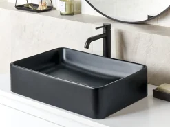 Lavabo da appoggio CHIVANA 51 x 34 cm Ceramica Nero