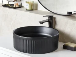 Lavabo da appoggio GELDO ⌀ 37 cm Ceramica Nero