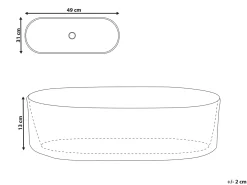 Lavabo da appoggio GELDO 49 x 31 cm Ceramica Nero