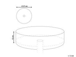 Lavabo da appoggio GUDAR ⌀ 37 cm Ceramica Grigio effetto cemento