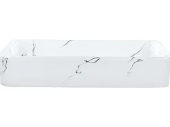 Lavabo da appoggio HOPI 61 x 35 cm Ceramica Marmo bianco