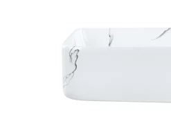 Lavabo da appoggio HOPI 61 x 35 cm Ceramica Marmo bianco