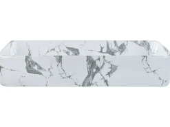 Lavabo da appoggio IPALA 62 x 35 cm Ceramica Marmo bianco
